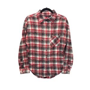Brandy‎ Melville Flannel Shirt One Size Button Up Plaid Festival Preppy Country